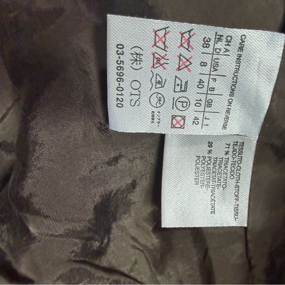 Max Mara Modern Boss Energy Brown Wool Blend Blazer Size 8. - Picture 7 of 8